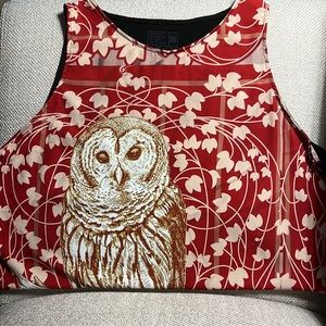 RedBubble Owl Print Sleeveless Shell